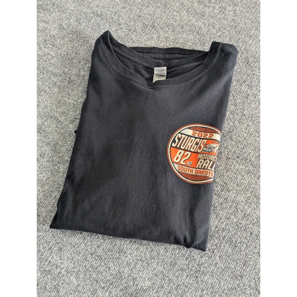 Sturgis Motorcycle Rally 2022 T-shirt Gildan Men's 5XL Black